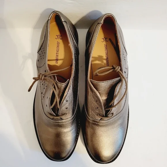 Johnston & Murphy Alice Brogue Leather Oxford Shoes , Size 9 - Picture 4 of 7